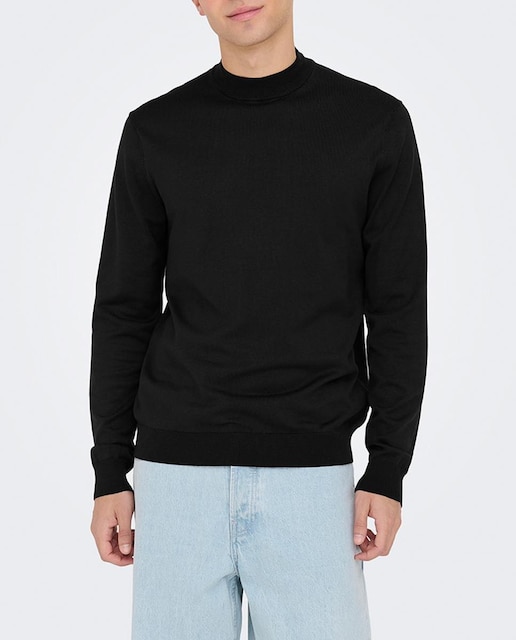 Imagen 0 de Jersey de punto manga larga de hombre cuello alto