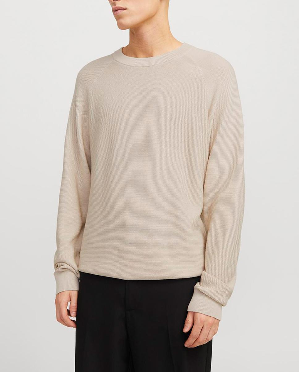 Imagen 0 de Jersey de punto liso de hombre con cuello redondo