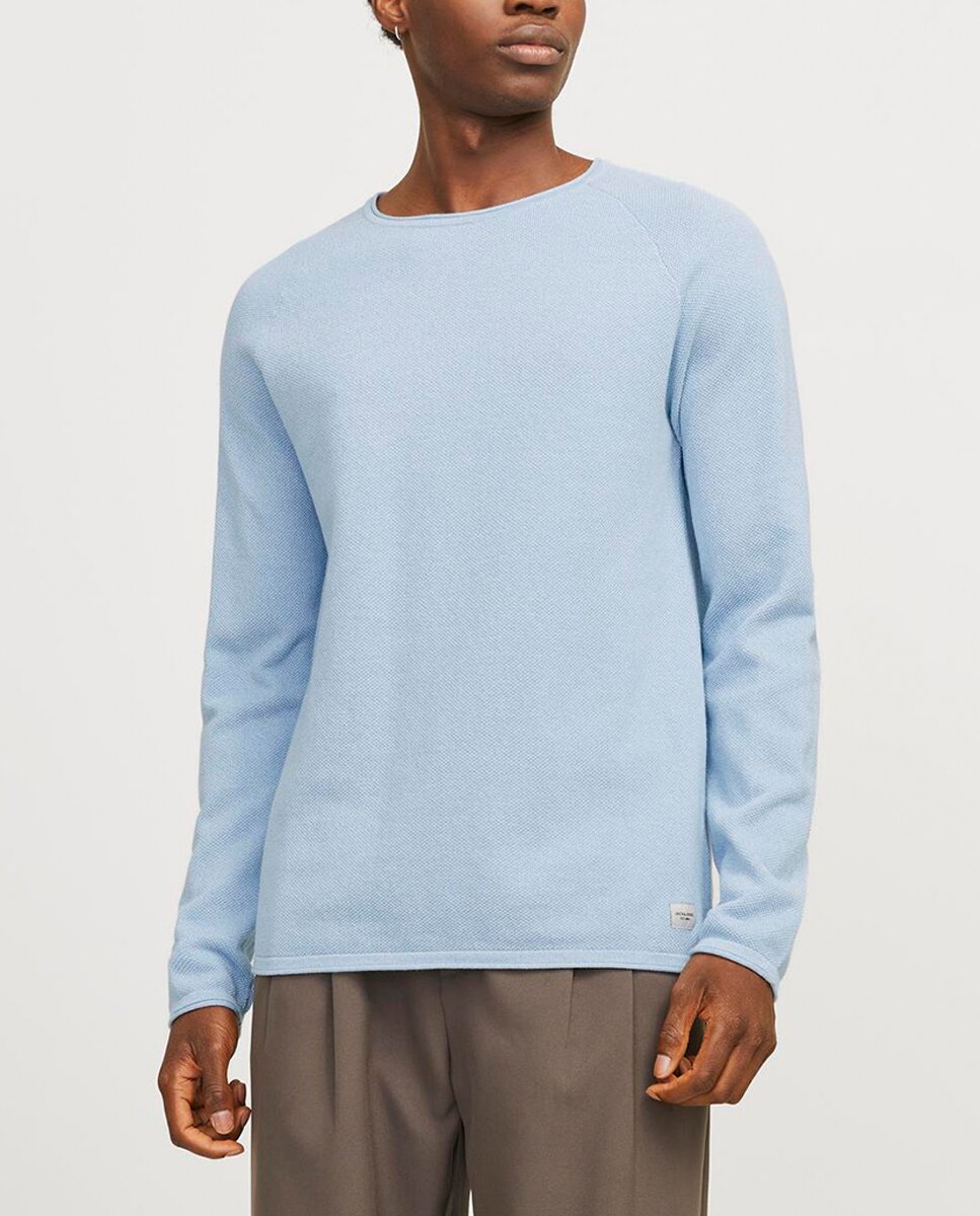 Imagen 0 de Jersey de hombre gris con cuello caja