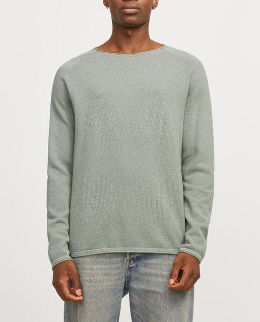 Imagen 0 de Jersey de hombre gris con cuello caja