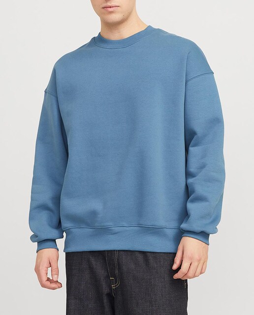 Imagen 0 de Sudadera de mangas largas y cuello redondo, lisa de hombre