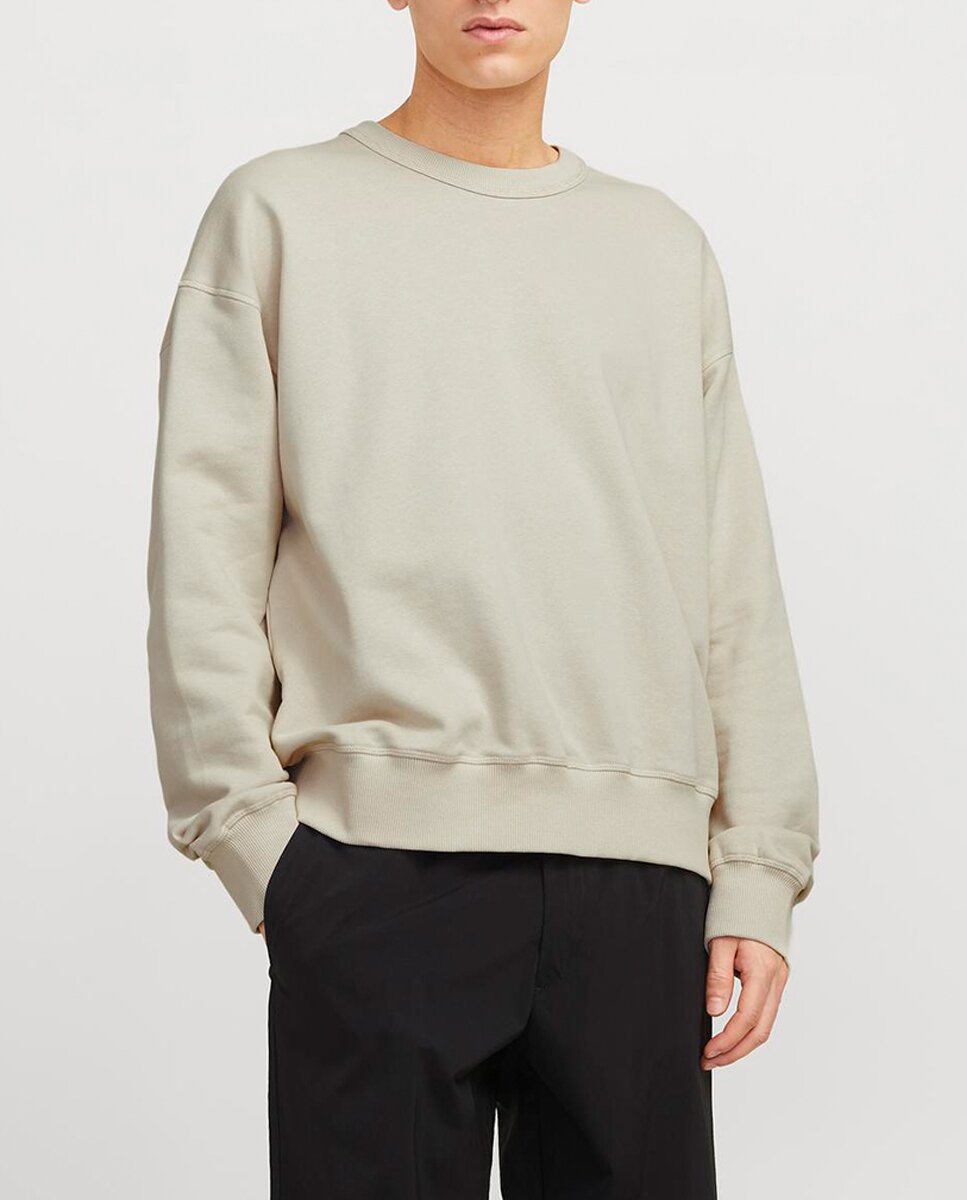 Imagen 0 de Sudadera de manga larga cuello redondo y print trasero de hombre