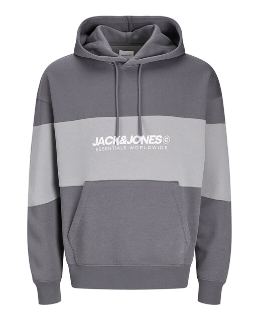 Sudadera con capucha mangas largas lisa de hombre