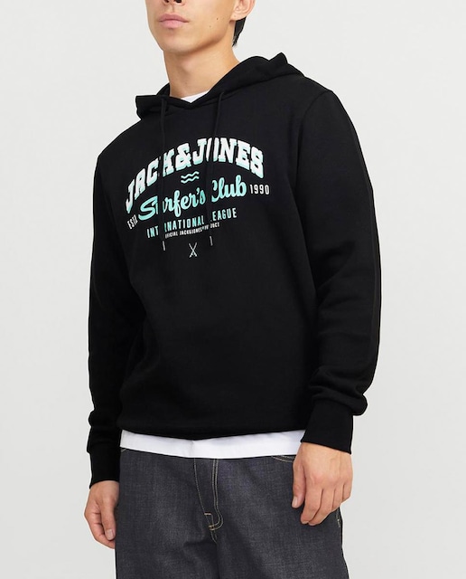 Imagen 0 de Sudadera cuello con capucha, mangas largas y estampado frontal para hombre