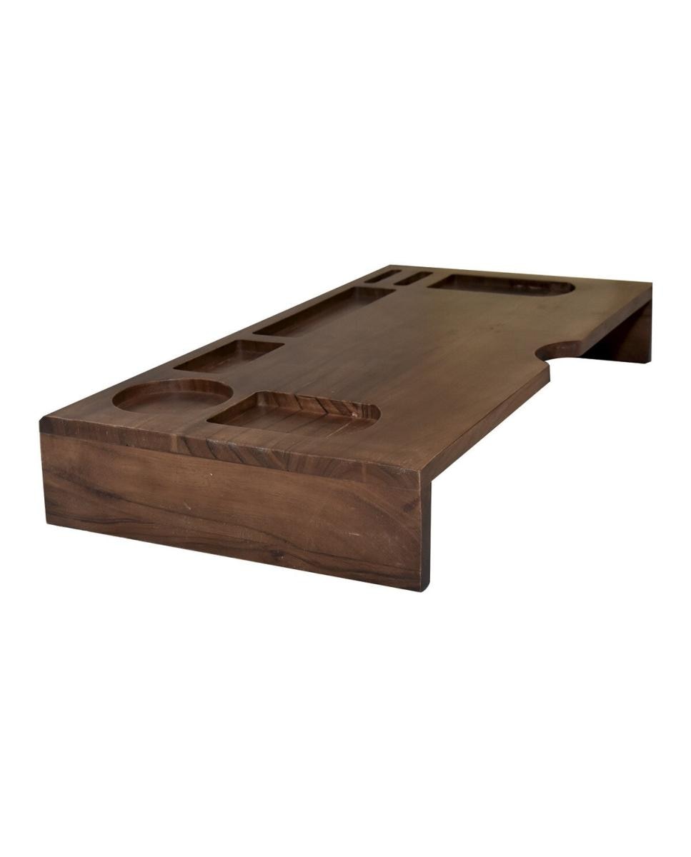 Suporte para Portátil de Acácia Breda Nogueira-2