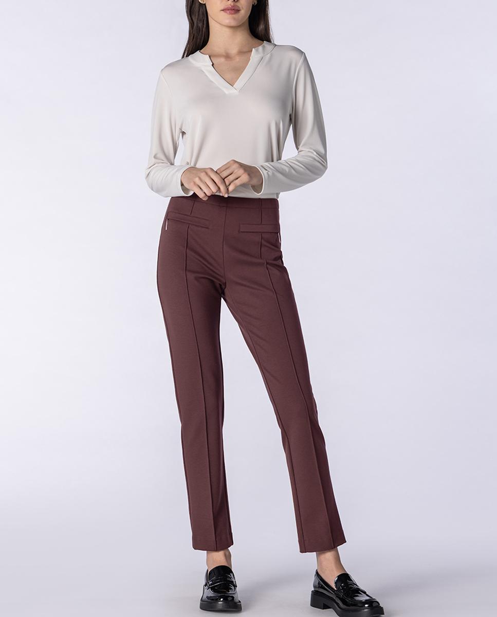 Imagen 0 de Pantalón de mujer tobillero de tela lisa
