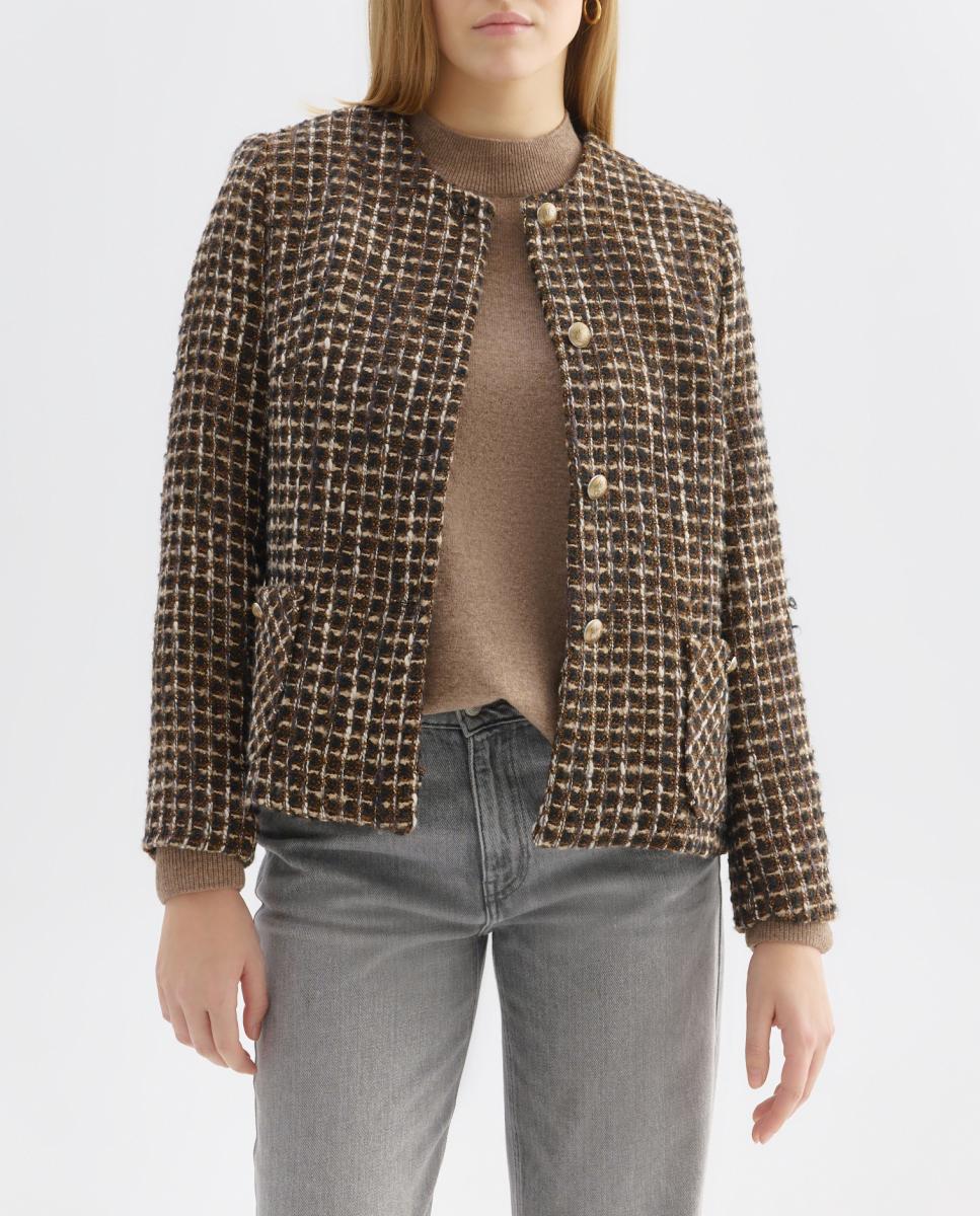 Imagen 0 de Chaqueta de mujer cuadros manga larga