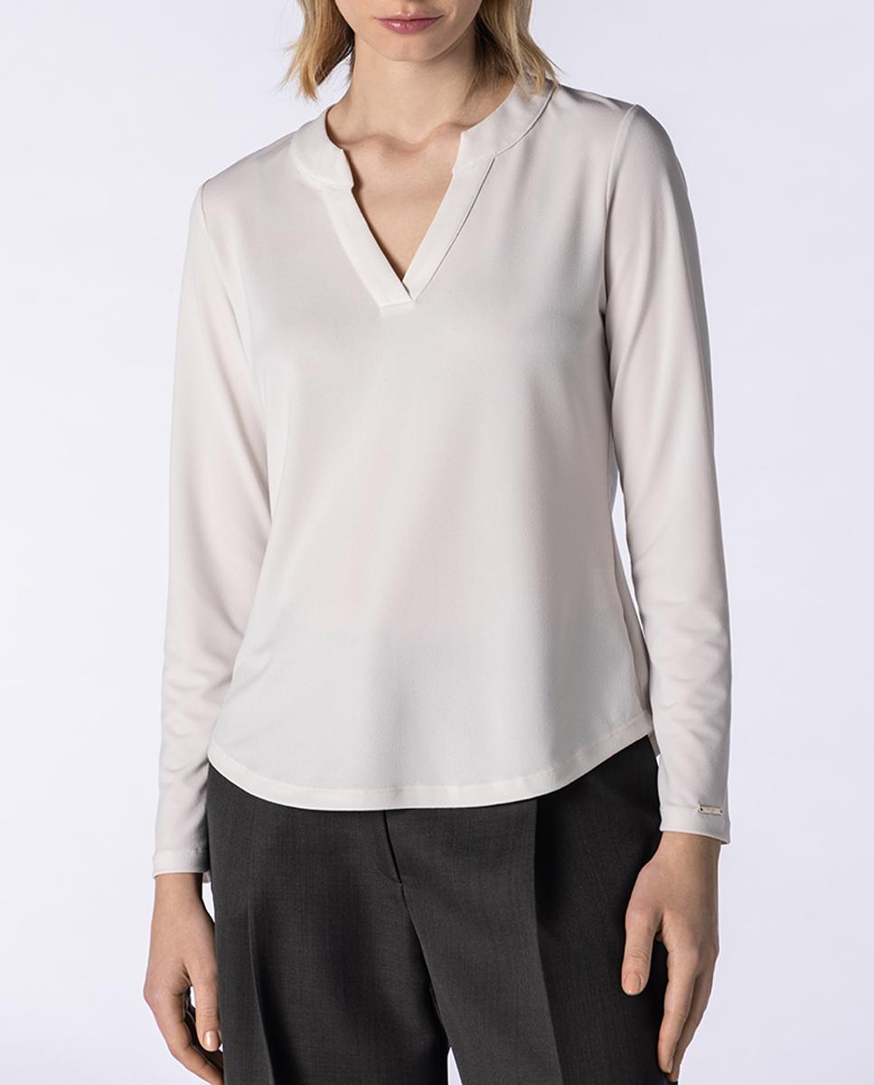 Imagen 0 de Camiseta de mujer de manga larga y cuello pico