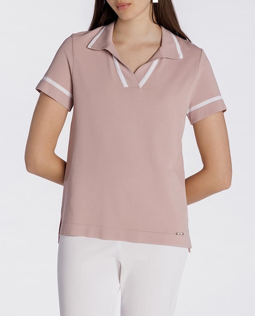 Imagen 0 de Polo de mujer manga corta con vivos a contraste