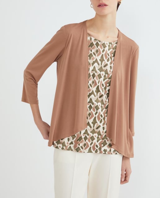 Imagen 0 de Falso conjunto de mujer lisa manga 3/4