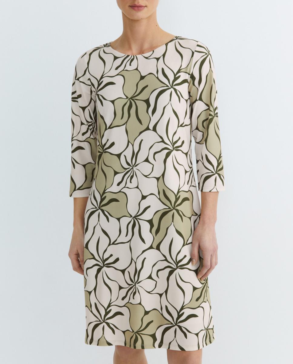 Imagen 0 de Vestido estampado manga 3/4