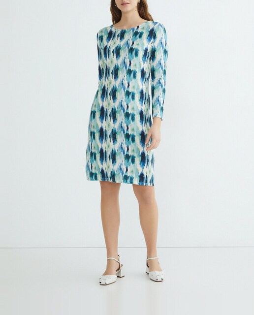 Imagen 0 de Vestido estampado manga larga