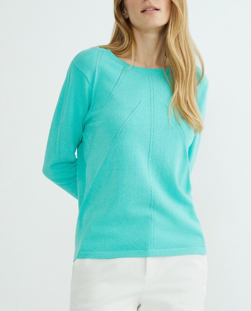 Imagen 0 de Jersey de mujer liso jaquard, manga larga