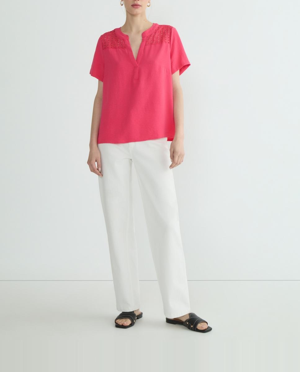Imagen 0 de Blusa de mujer lisa manga corta