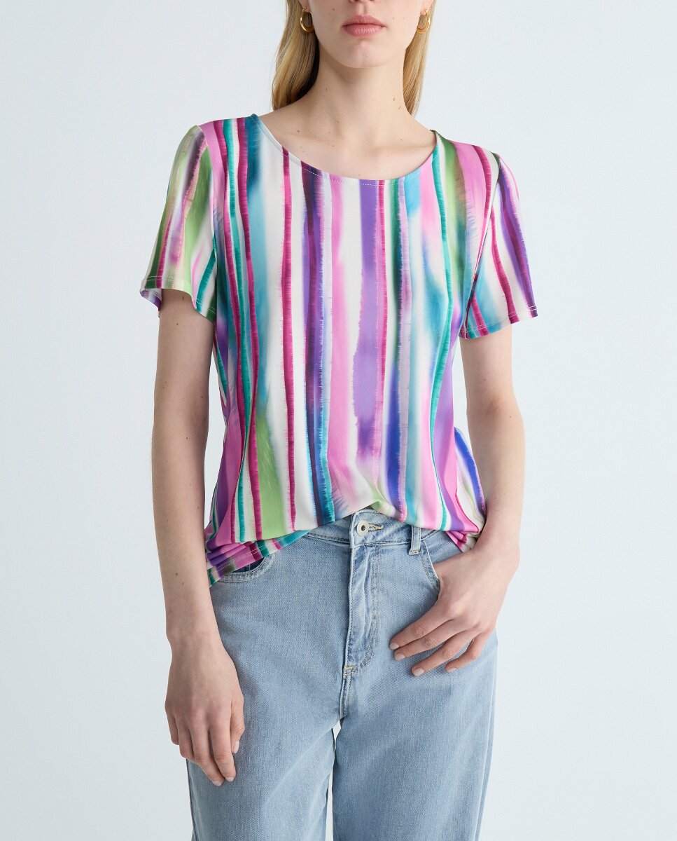 Imagen 0 de Camiseta de mujer estampada manga corta