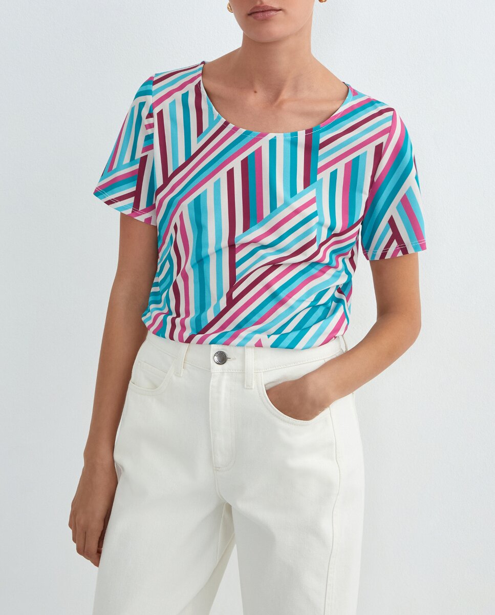 Imagen 0 de Camiseta de mujer estampada manga corta