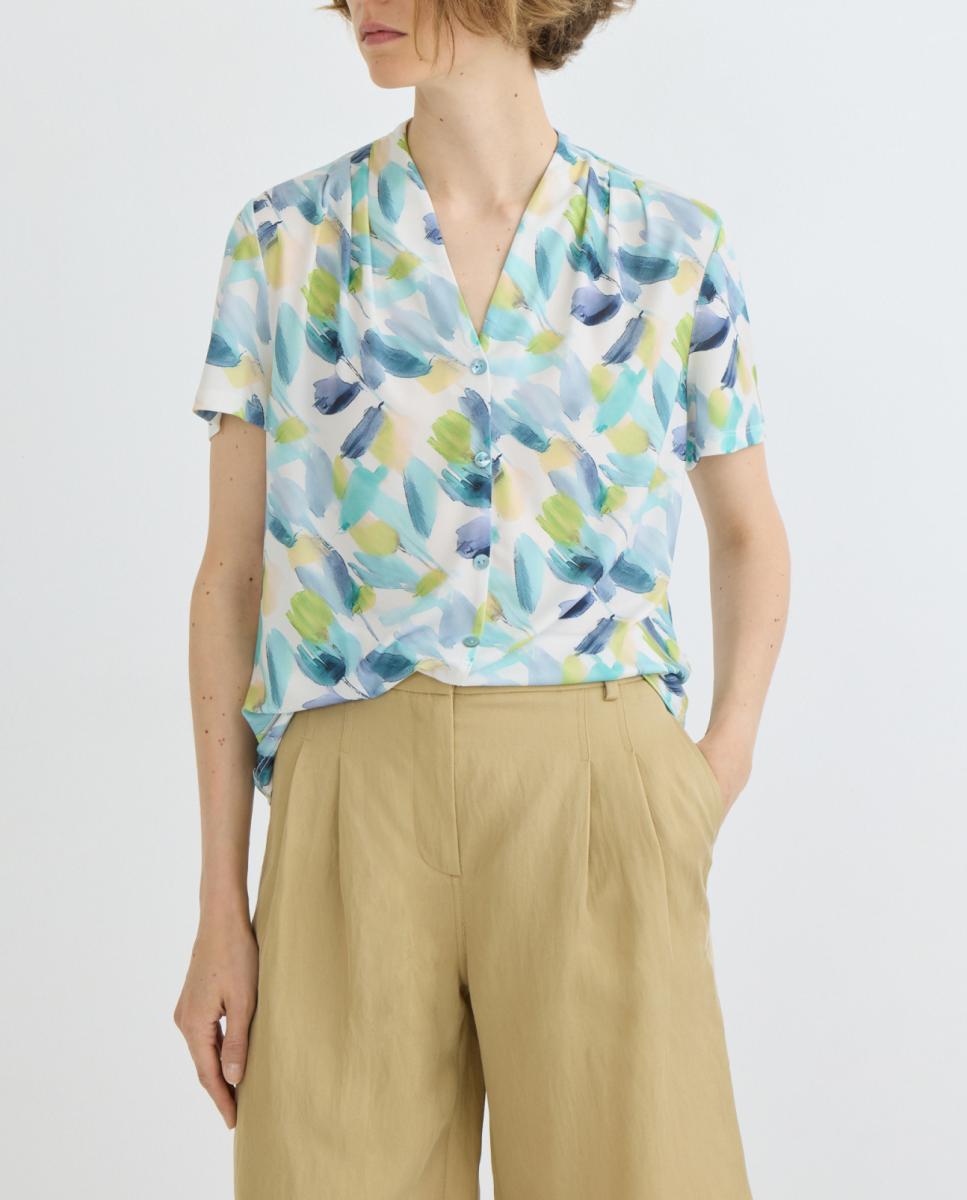 Imagen 0 de Blusa de mujer estampada manga corta