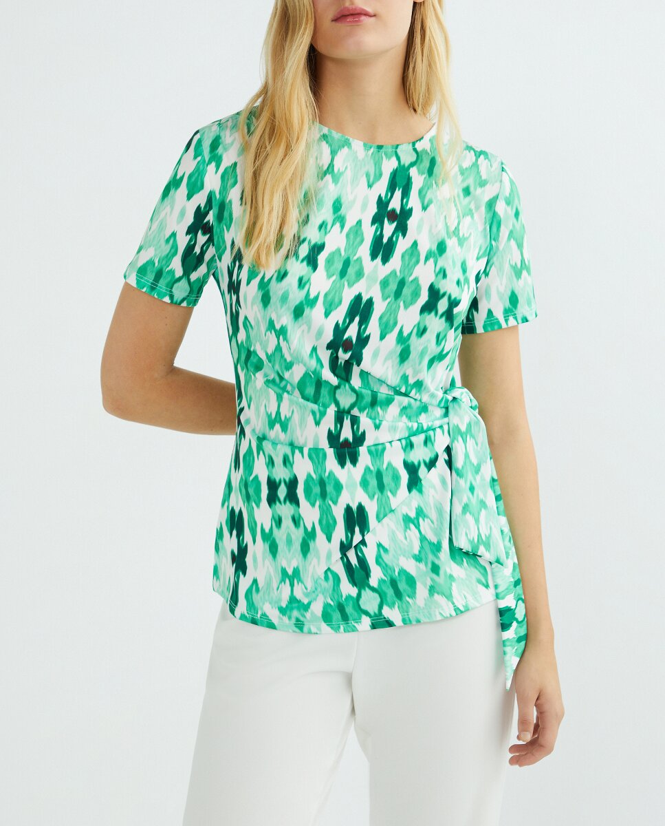 Imagen 0 de Camiseta de mujer estampada manga corta