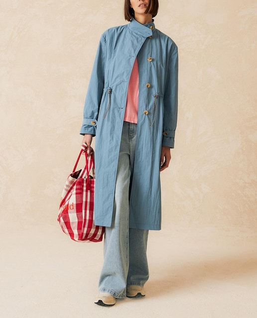 Imagen 0 de Gabardina de mujer cuello solapa manga larga