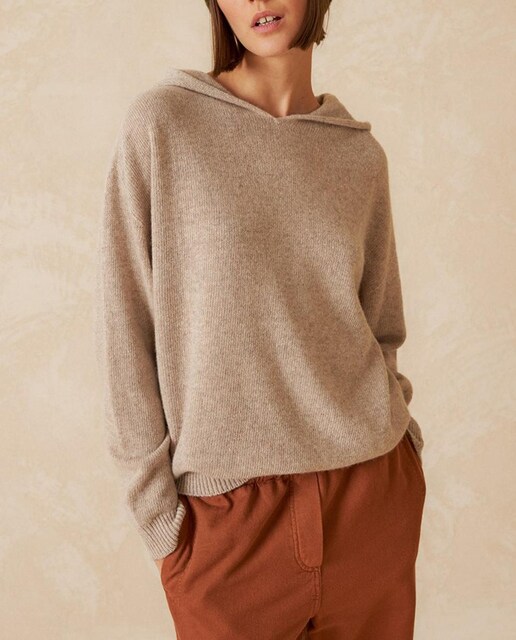 Imagen 0 de Jersey de mujer cuello redondo con capucha