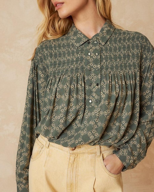 Imagen 0 de Blusa de mujer manga larga cuello redondo