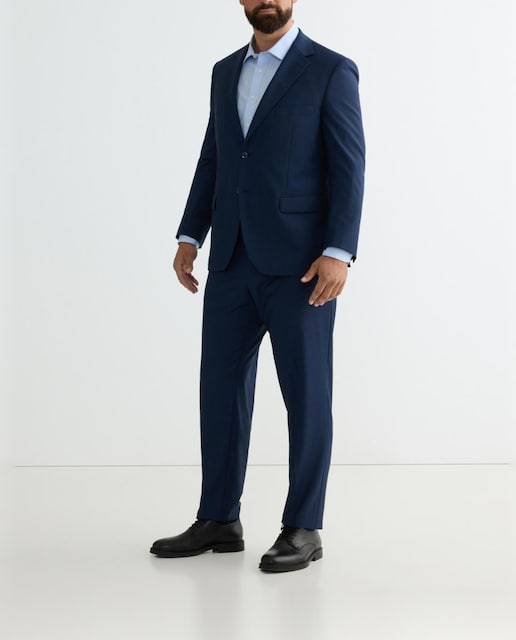 Imagen 0 de Pantalon traje separate tallas grandes hombre ojo de perdiz azul lavable