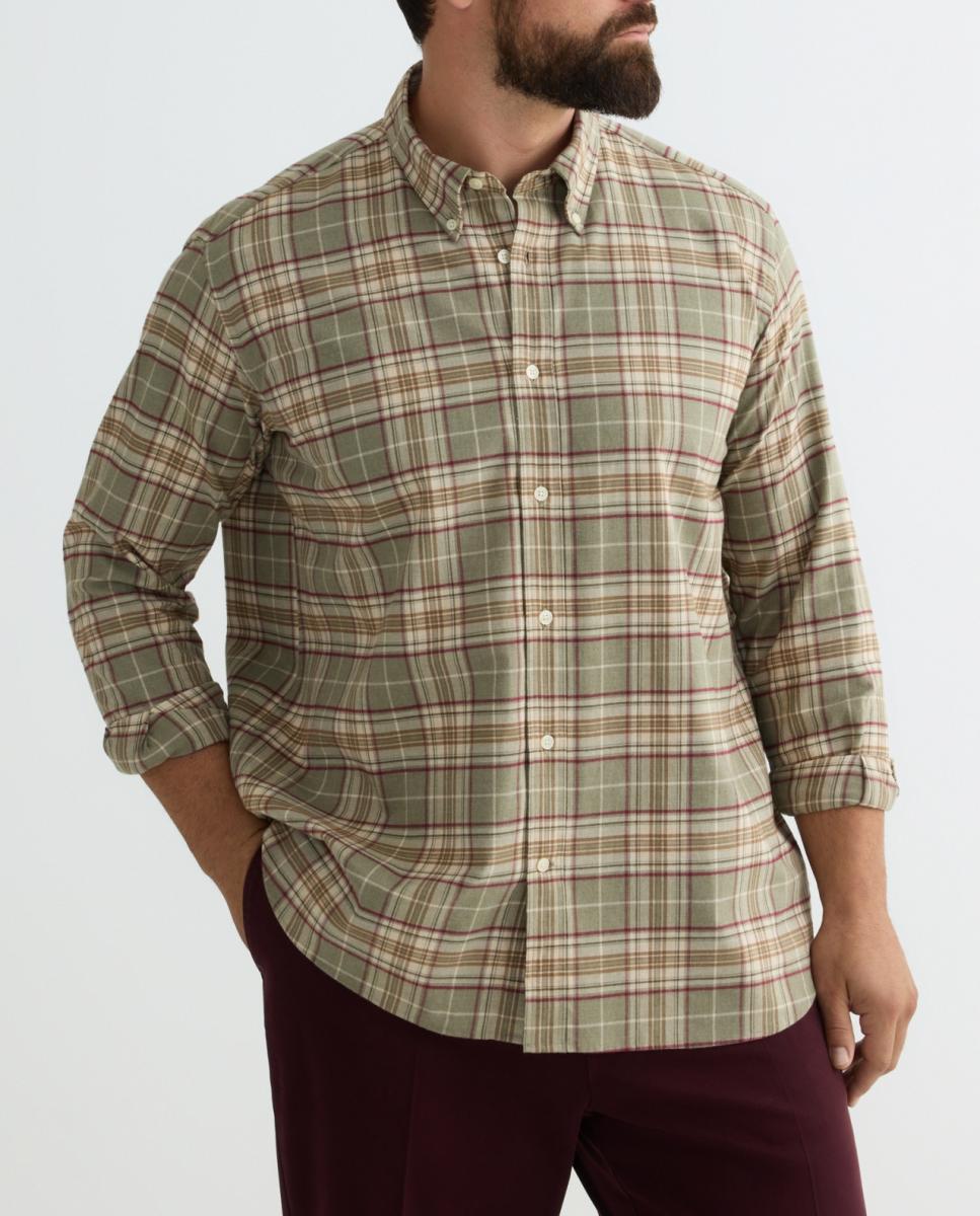 Imagen 0 de Camisa franela sport de hombre con manga larga tallas grandes