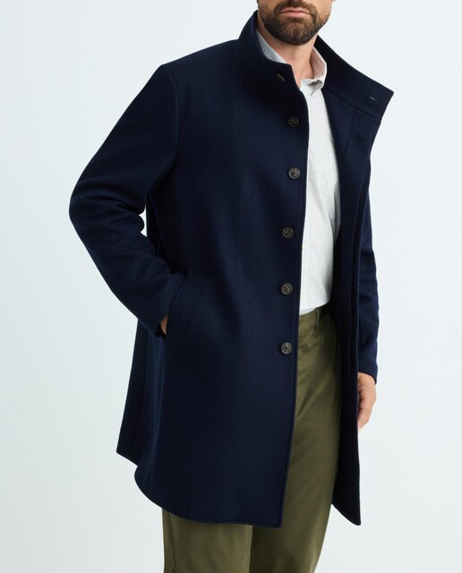 Imagen 0 de Abrigo punto con cuello chimenea de hombre