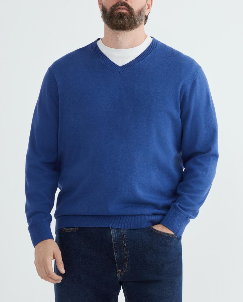 Imagen 0 de Jersey cuello pico básico hombre tallas grandes