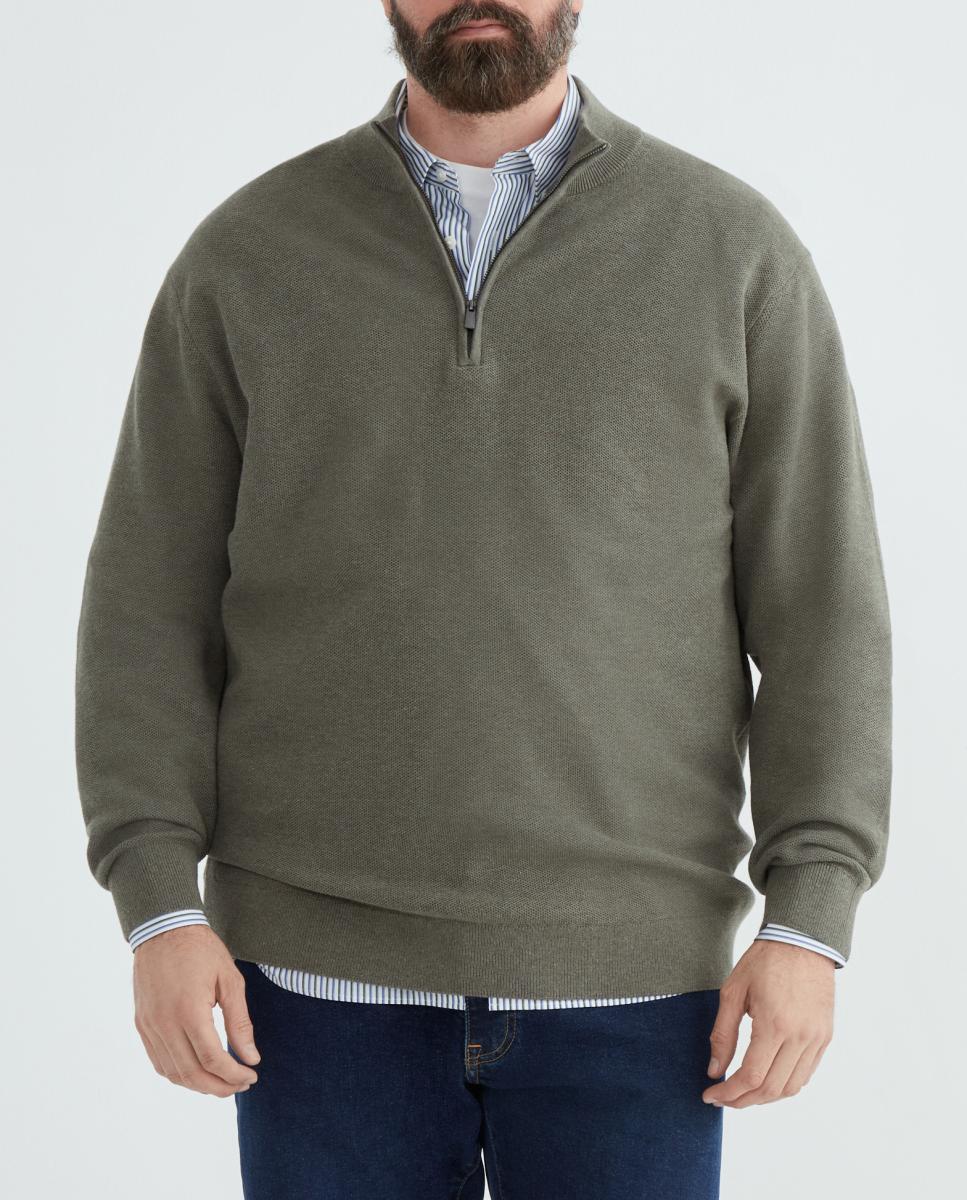 Imagen 0 de Jersey cremallera hombre tallas grandes