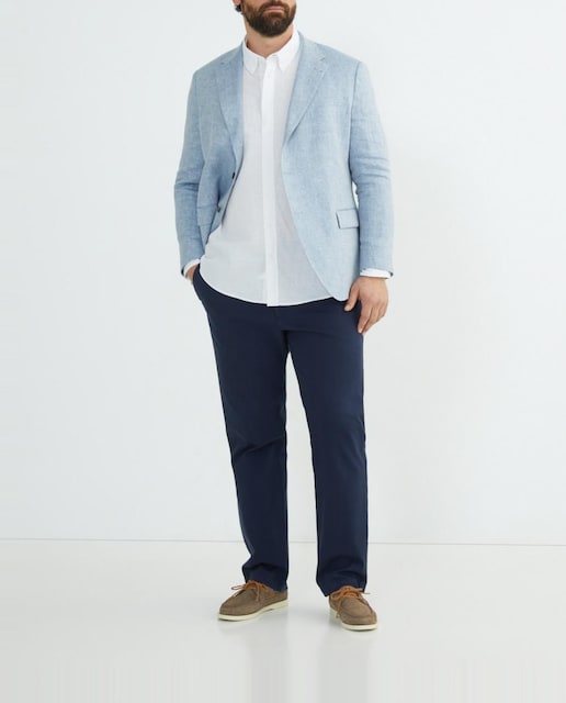 Imagen 0 de Chaqueta de hombre tejido de lino tallas grandes