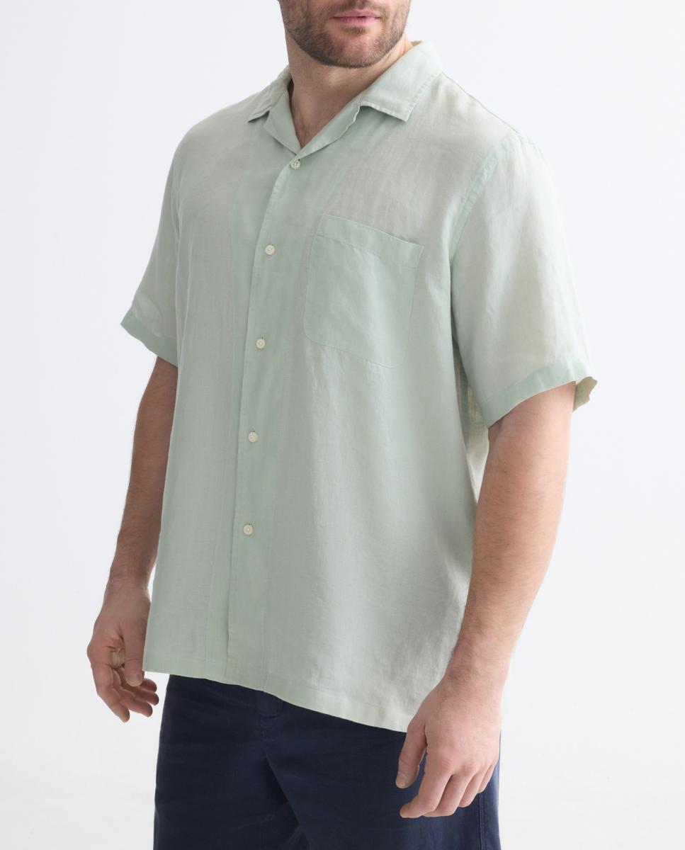 Imagen 0 de Camisa lino manga corta tallas grandes