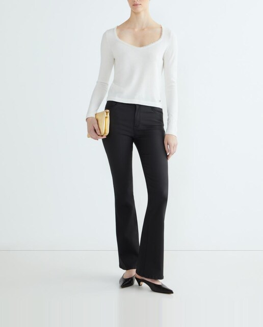 Imagen 0 de Jersey de manga larga y cuello redondo de mujer