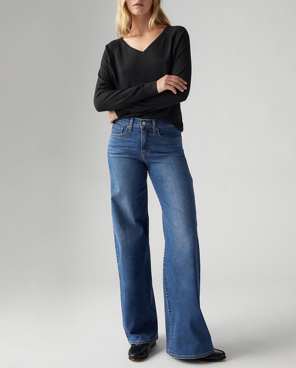 Imagen 0 de Vaquero recto 318™ Shaping Wide Leg de mujer tiro medio