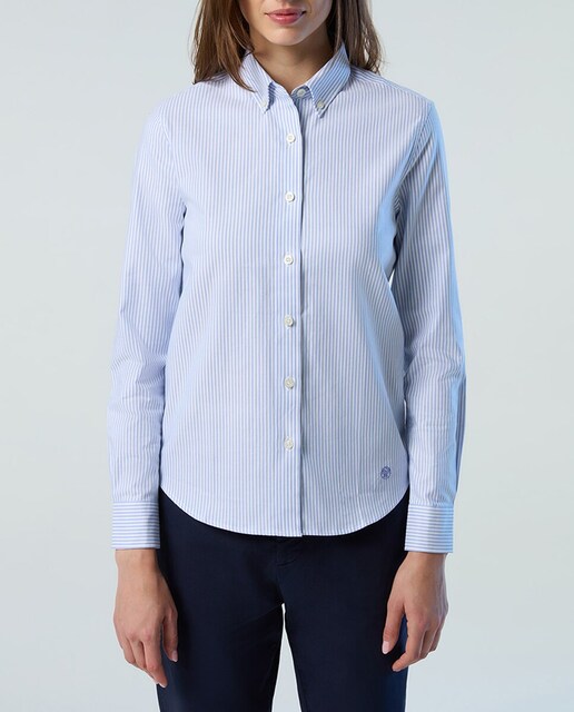 Imagen 0 de Camisa de mujer button down a rayas