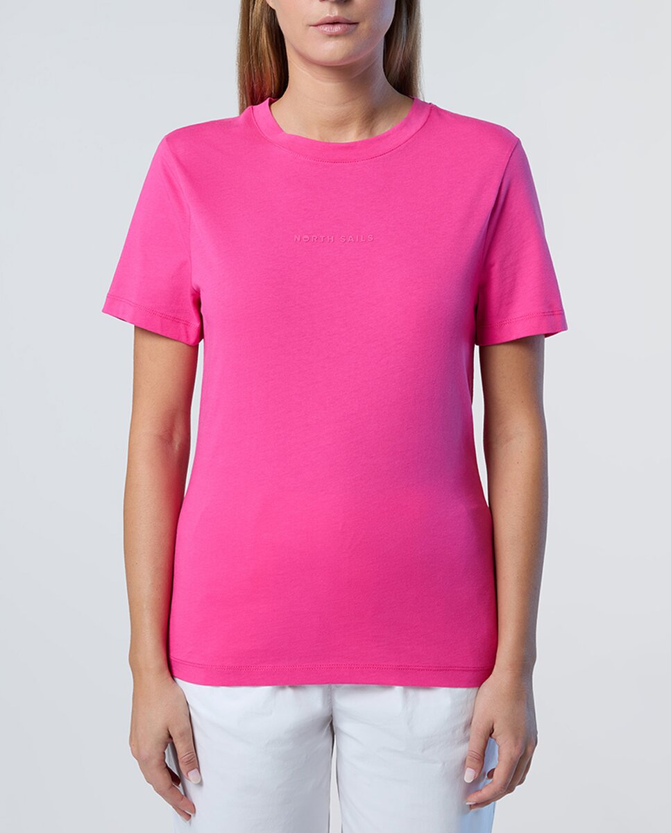 Imagen 0 de Camiseta de mujer cuello redondo y manga corta