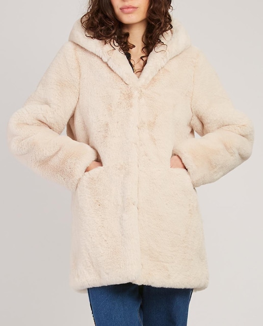 Imagen 0 de Abrigo de mujer de pelo con capucha