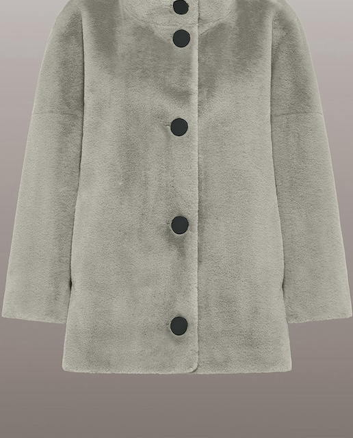 Imagen 0 de Abrigo de mujer de pelo con cuello alto