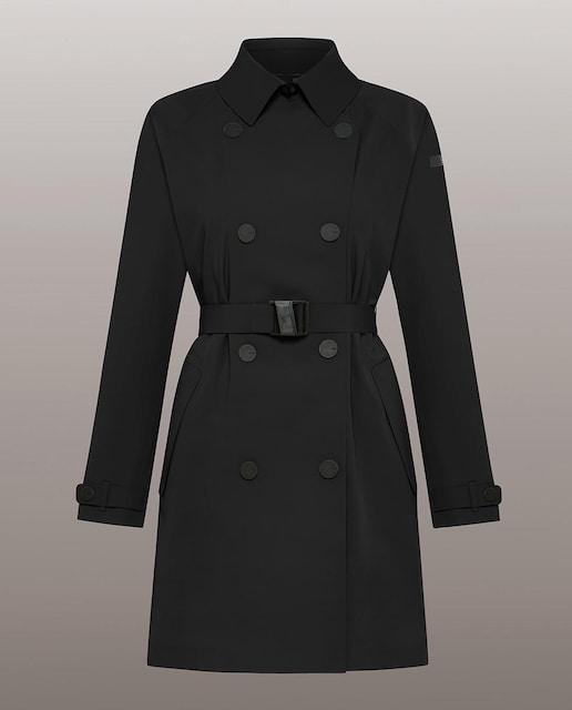 Imagen 0 de Gabardina de mujer térmica con cinturón y botones.