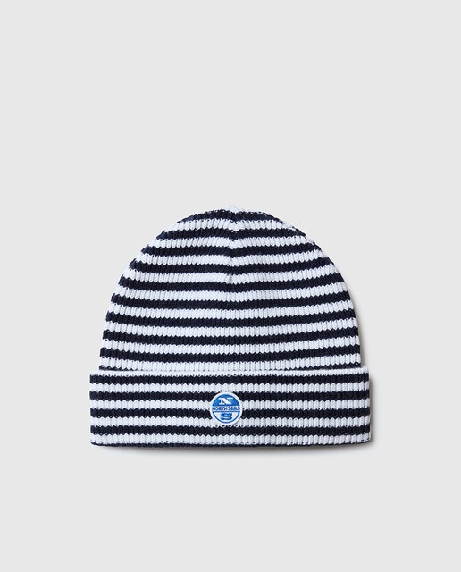 Imagen 0 de Gorro de mujer a rayas reciclado