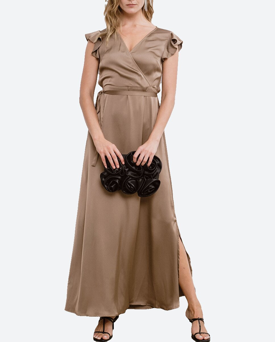 Imagen 0 de Vestido largo satinado