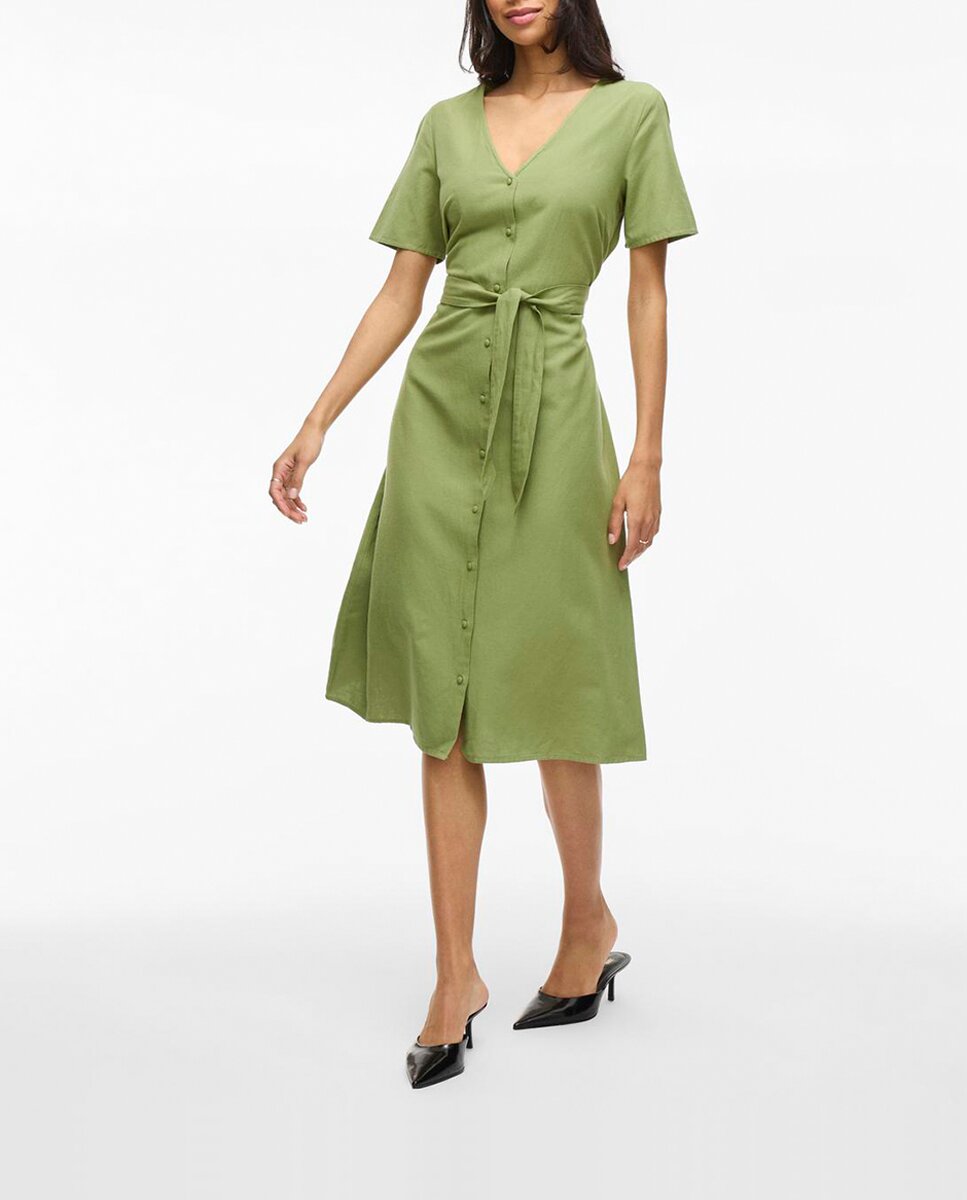 Imagen 0 de Vestido midi lino