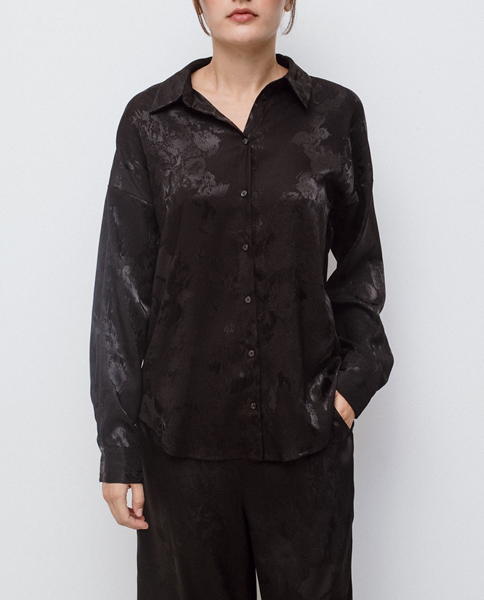Imagen 0 de Camisa de mujer manga larga jacquard