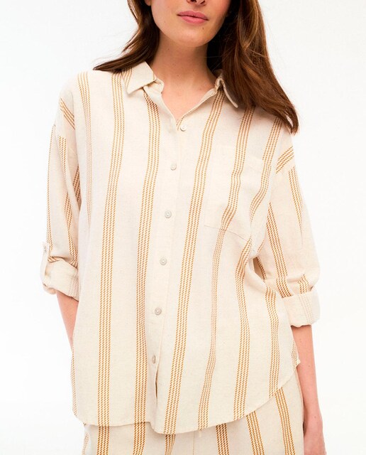 Imagen 0 de Camisa de mujer lino manga 3/4