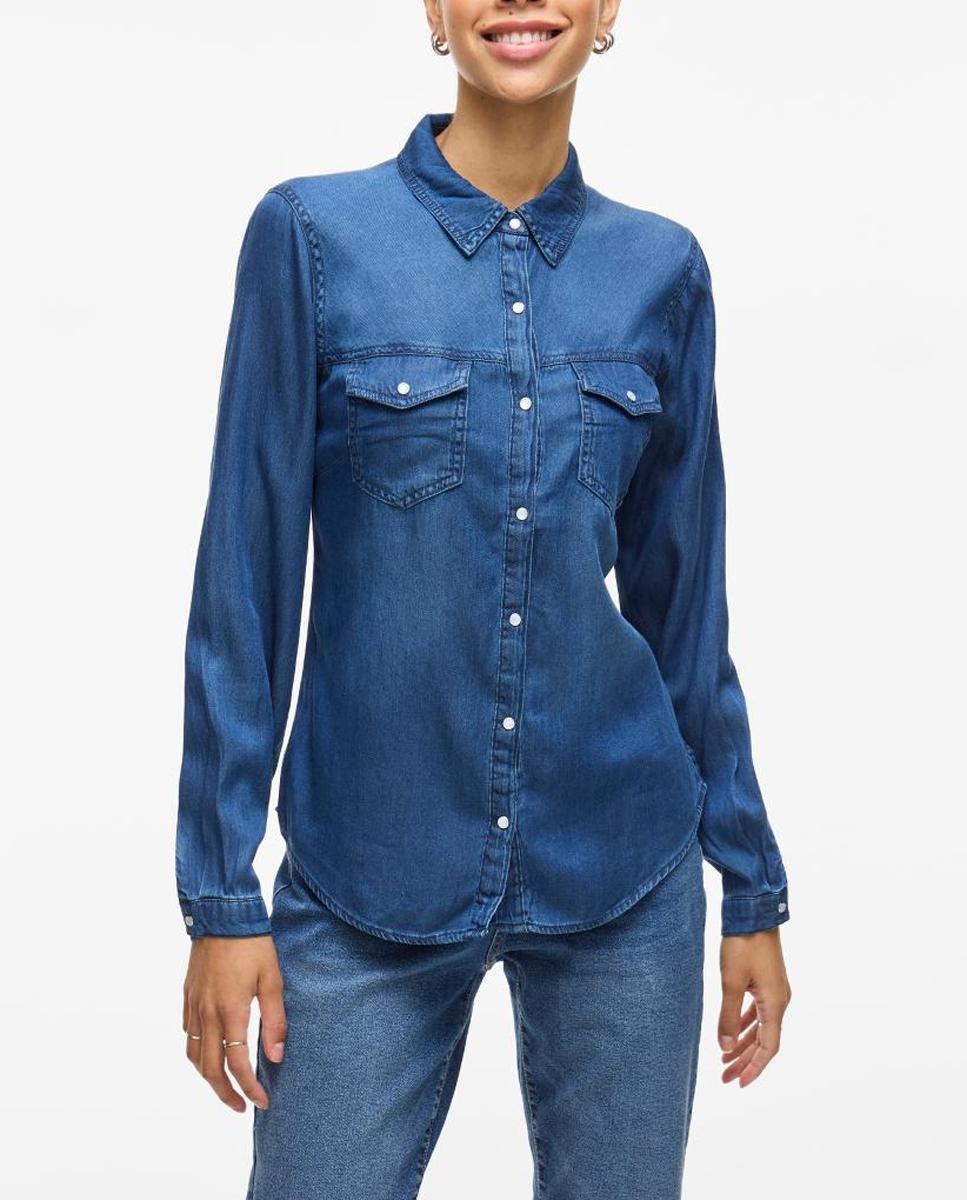 Imagen 0 de Camisa vaquera de mujer manga larga