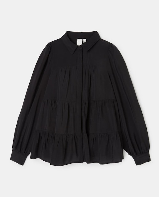 Imagen 0 de Camisa de mujer cuello mao volantes
