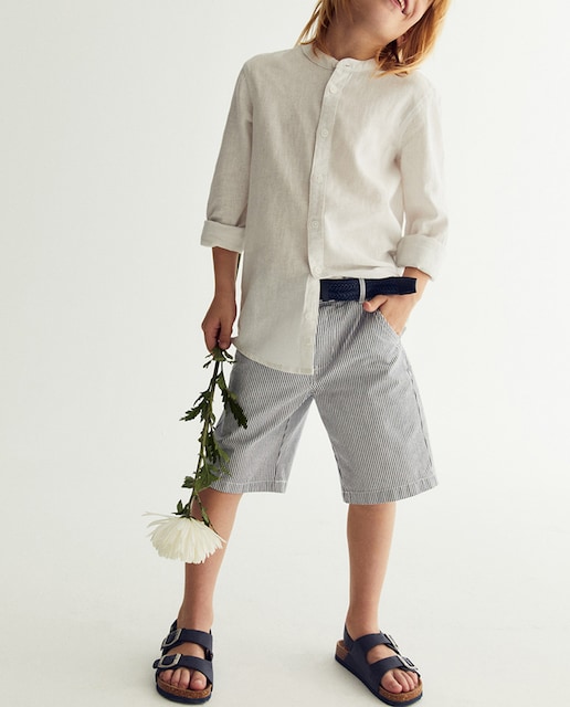 Imagen 0 de Bermuda cinturón rayas