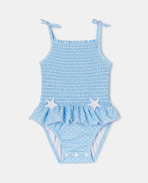Imagen 0 de Bañador de bebé niña con estrellas