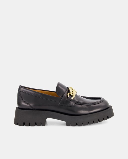 Imagen 0 de Mocasines de mujer en piel con suela track