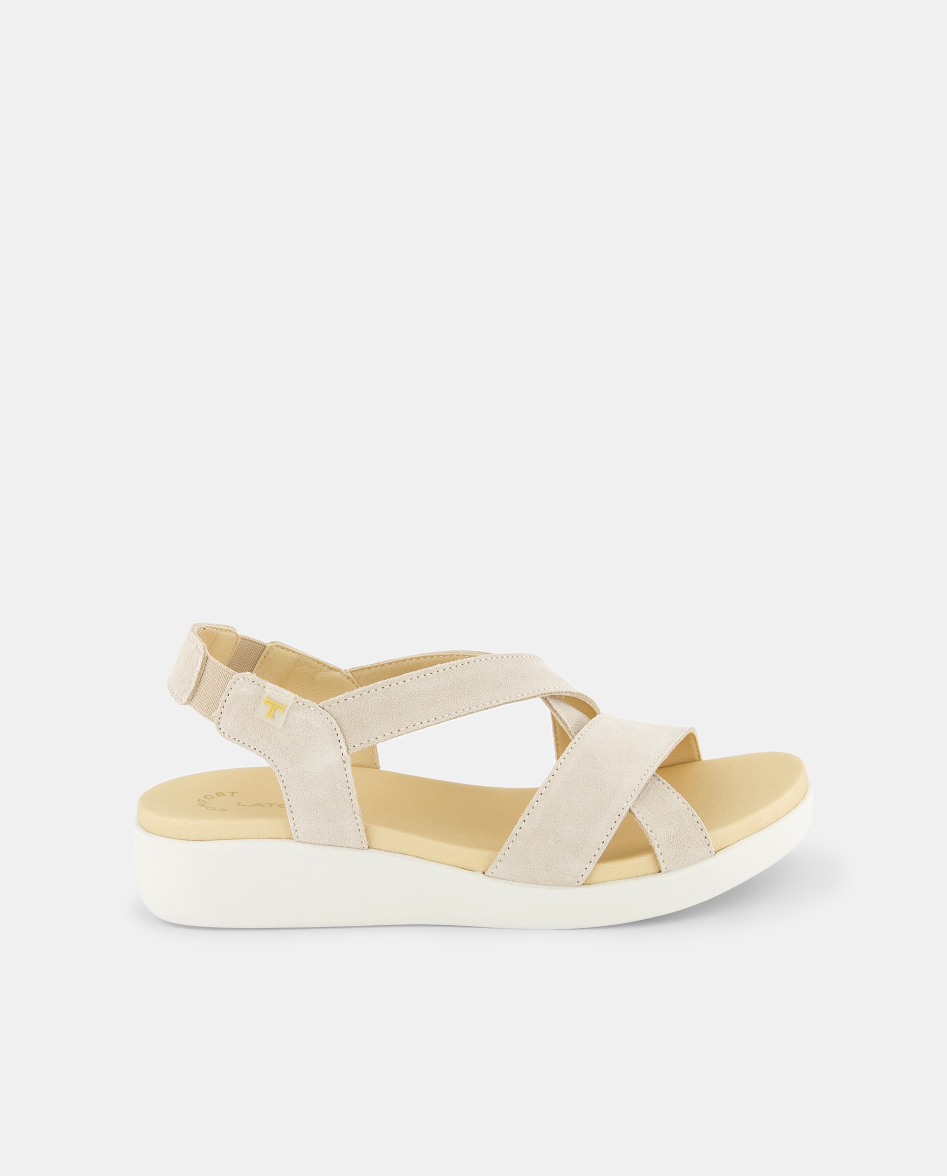 Imagen 0 de Sandalias planas de mujer con tiras combinadas